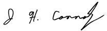 J. H. Connolly Signature