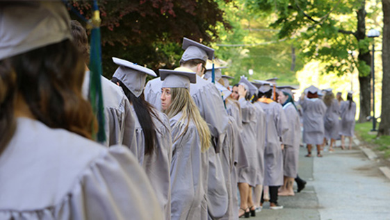Graduation line up.