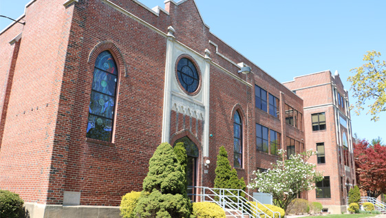 A bring building exterior