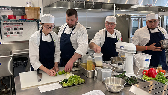 Students in Culinary class.