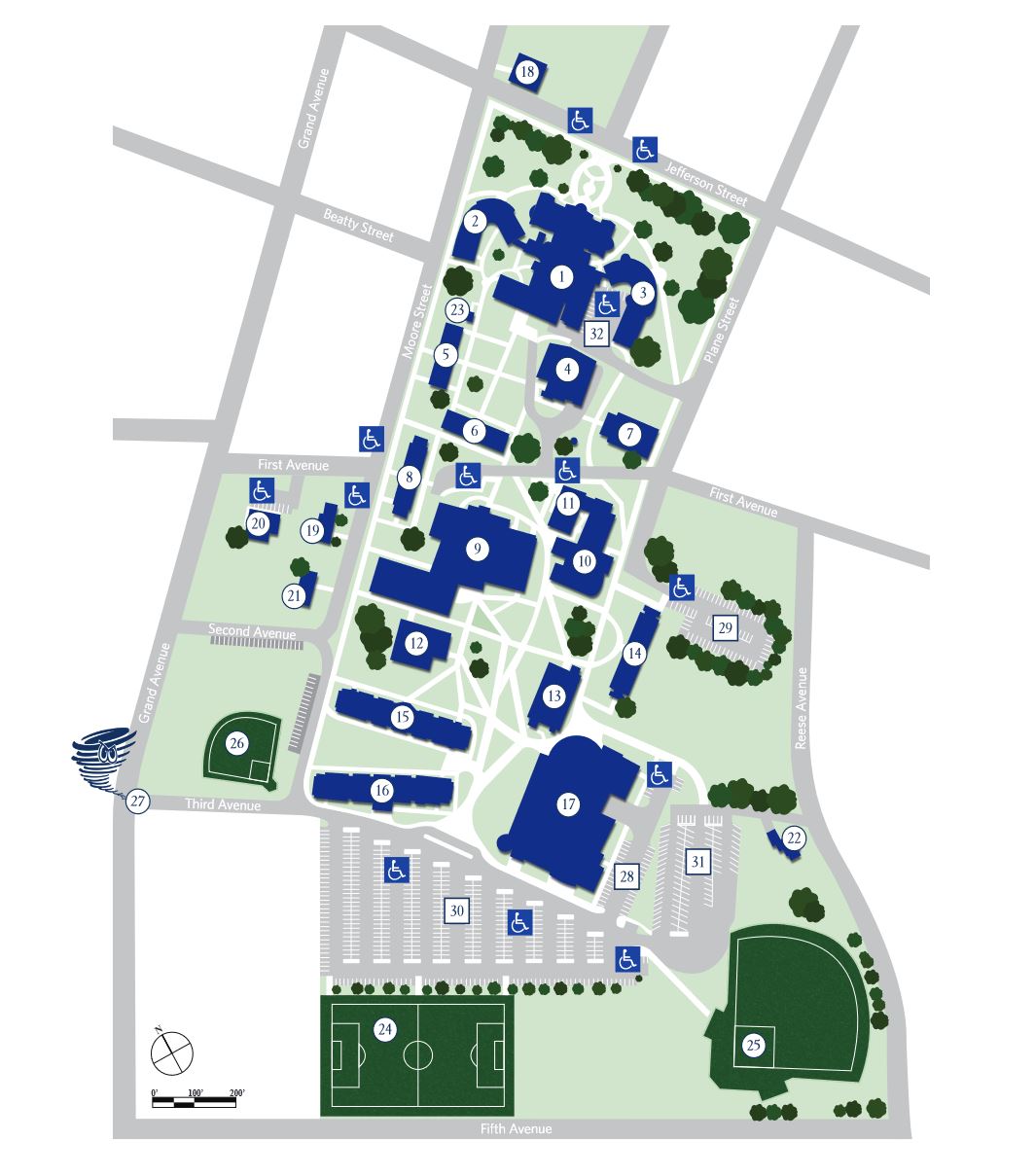 Centenary Campus Map