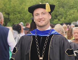 President at College Graduation