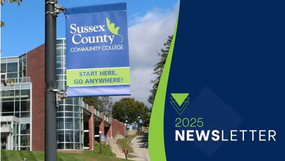 The Library Science Building on Campus showing the College Banner.