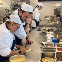 Students in the Culinary Arts class prepare meals.
