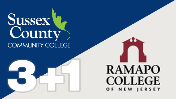 College logos with numbers 3+1 