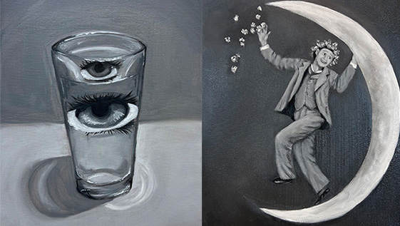Black and white paintings