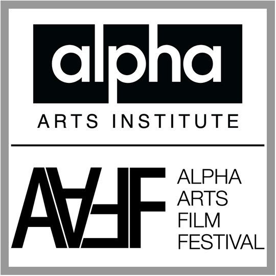 Alpha Arts Logo in black and white